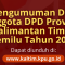 Pengumuman DCS anggota DPD Provinsi Kalimantan Timur (kaltim.kpu)