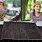 Gadis dan Rumah Adat Dayak Kalimantan Timur (kolase)