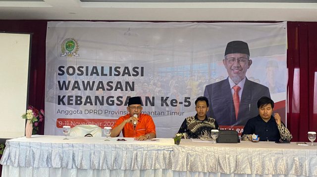 Anggota DPRD Kaltim Harun Al Rasyid, Sosialisasi Kebangsaan di Agrawangsa Mini, Ballroom and Convention Center, Sangatta Utara, Kutai Timur.