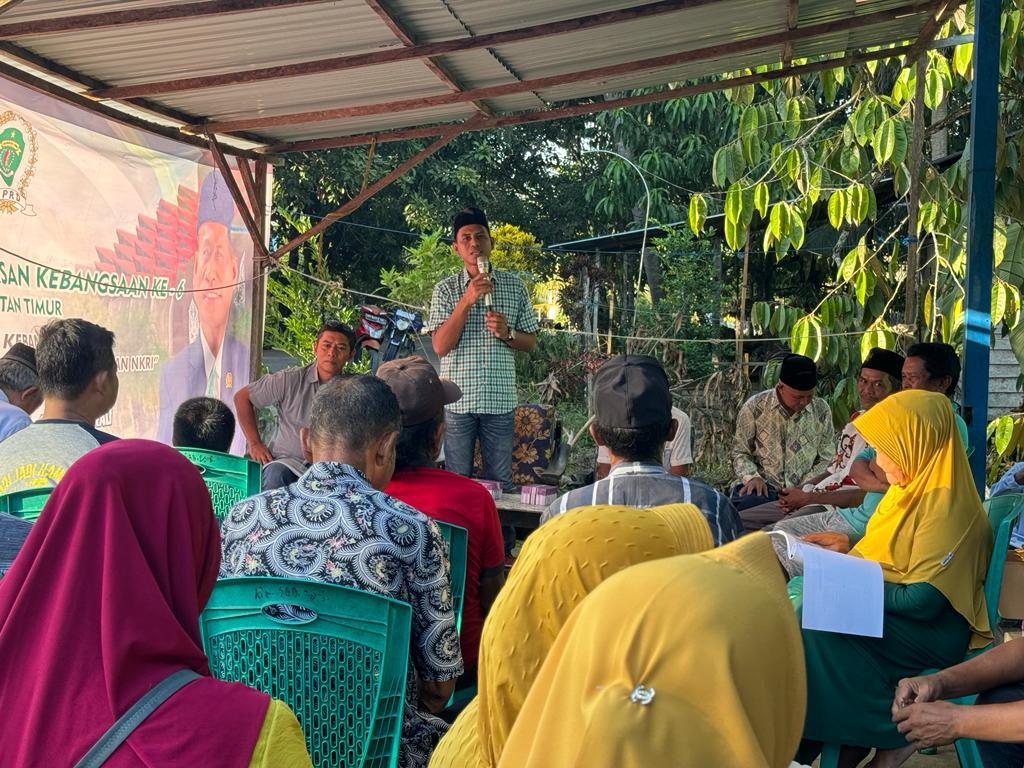 Anggota DPRD Kaltim Sutomo Jabir Sosialisasi Wawasan Kebangsaan di kampung Sei Bebanir Bangun, Kecamatan Sambaliung Kabupaten Berau. (Dok Rezky)