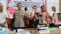 Polda Kaltim gelar konferensi pers dan pemusnahan barang bukti narkoba (dok: ritme)