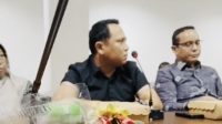 Anggota DPRD Kota Samarinda, Anhar, saat angkat bicara dalam audiensi dengan pihak Buruh Teras Samarinda pada Kamis 27 Februari 2025