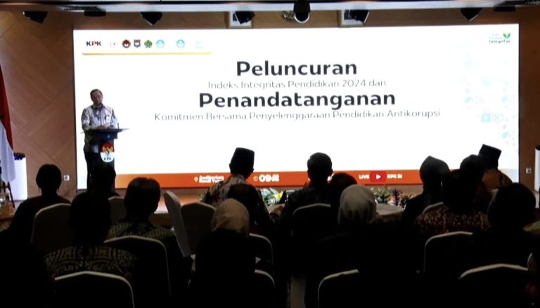 Peluncuran indeks integritas pendidikan 2024 dan penandatanganan komitmen berdama penyelenggaraan pendidikan antikorupsi (dok: ist)