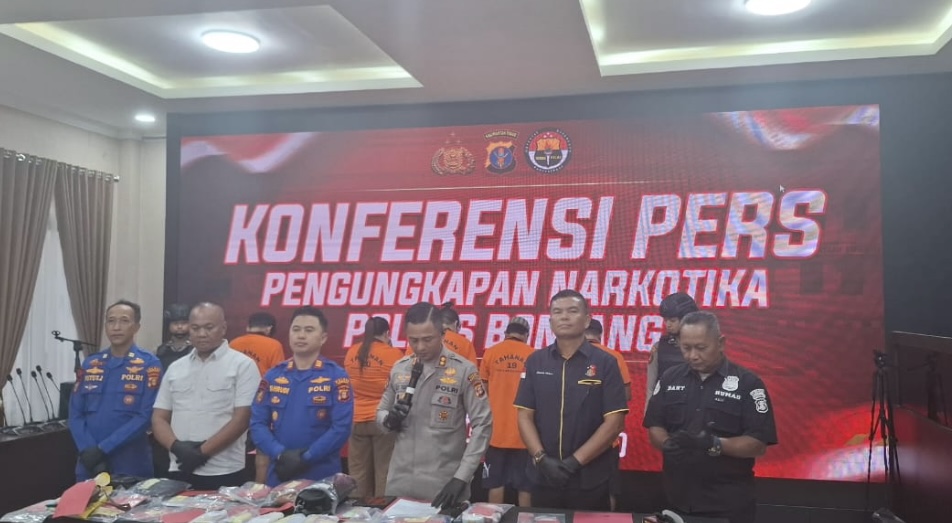 Polres Bontang gelar konferensi pers pengungkapan kasus narkoba (dok: ritme)