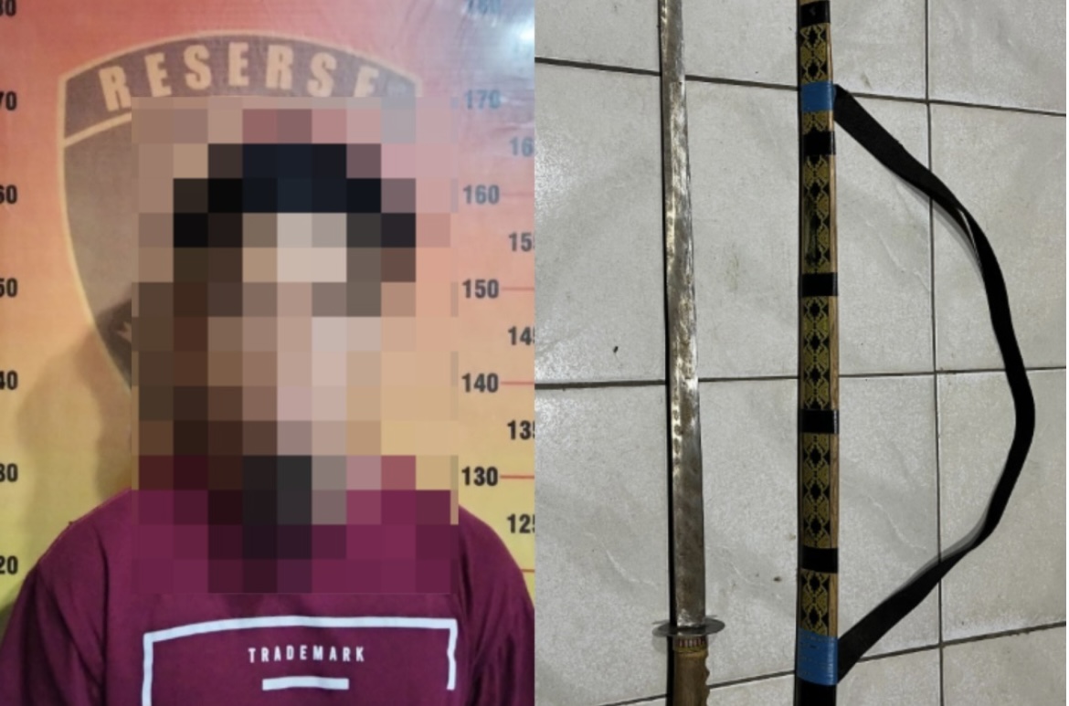 Pria di Kukar Lakukan Pembacokan Memakai Samurai