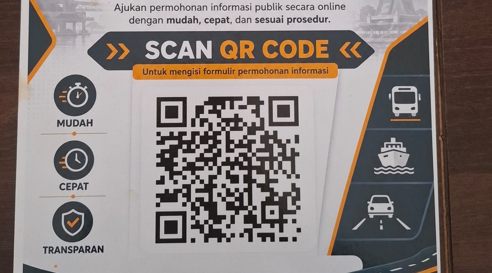 QR Code Pengajuan Permohonan Informasi Dishub Bontang (dok:ritmee)