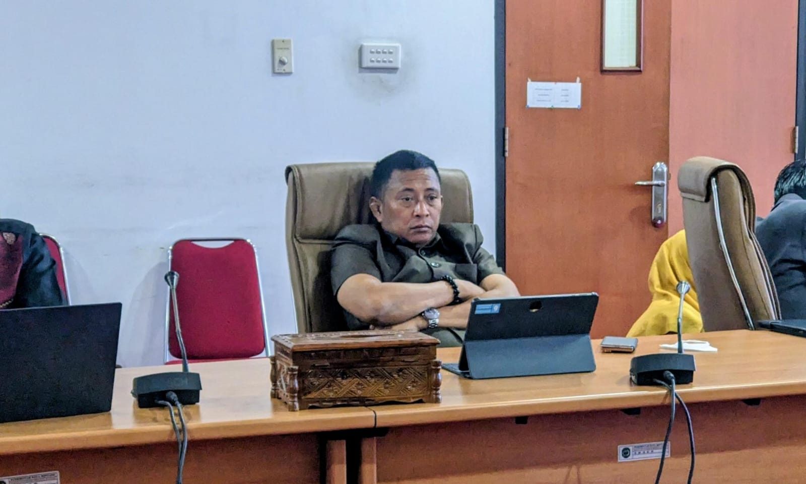 Wakil Ketua Komisi C DPRD Bontang, Muhammad Sahib, meminta Dishub memperketat pengawasan terhadap truk pengangkut koral yang melanggar aturan lalu lintas.(dok: ritmee)
