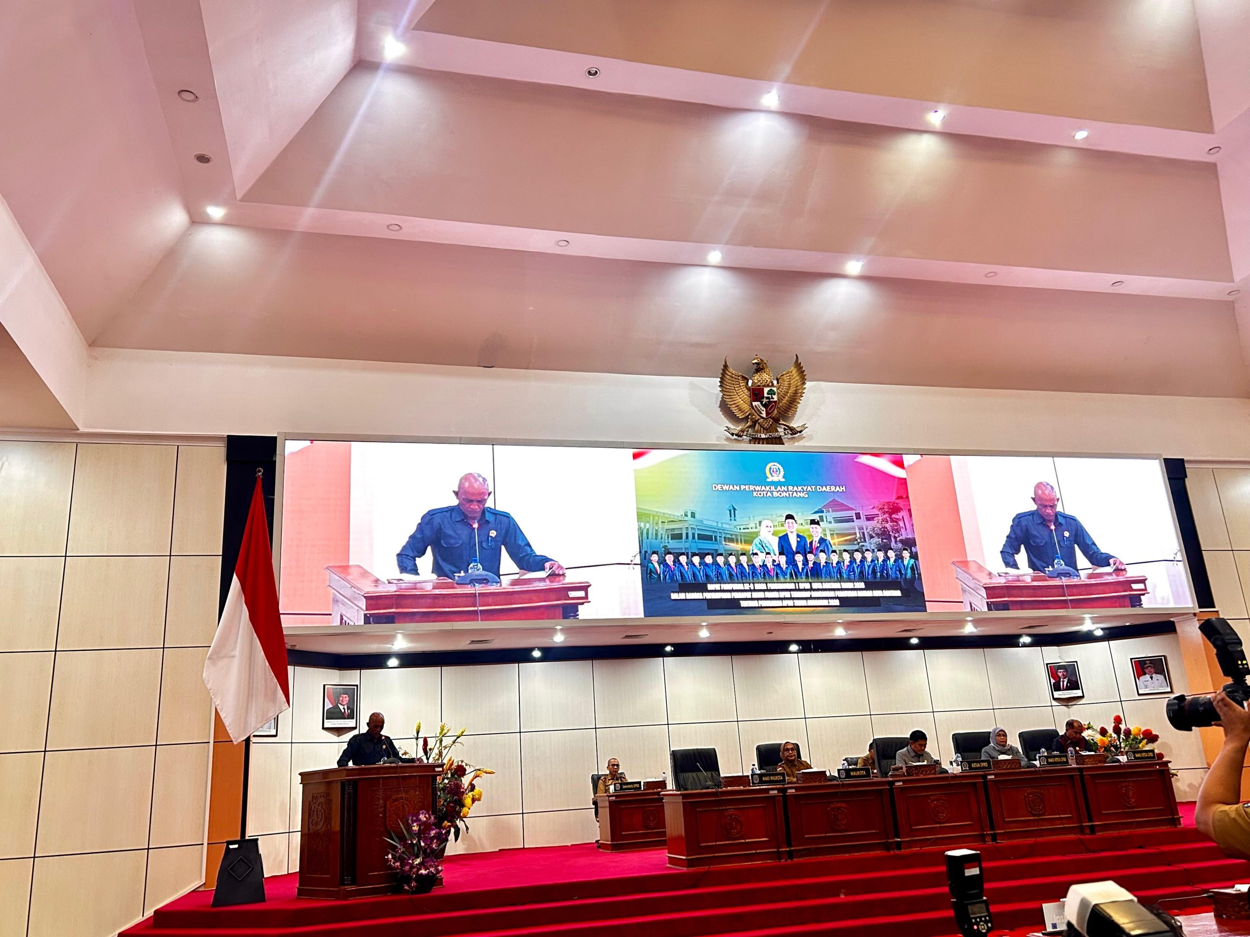 Anggota Fraksi PKB DPRD Bontang Muhammad Yusuf saat menyampaikan catatan terhadap realisasi APBD 2026.(dok: ritmee)